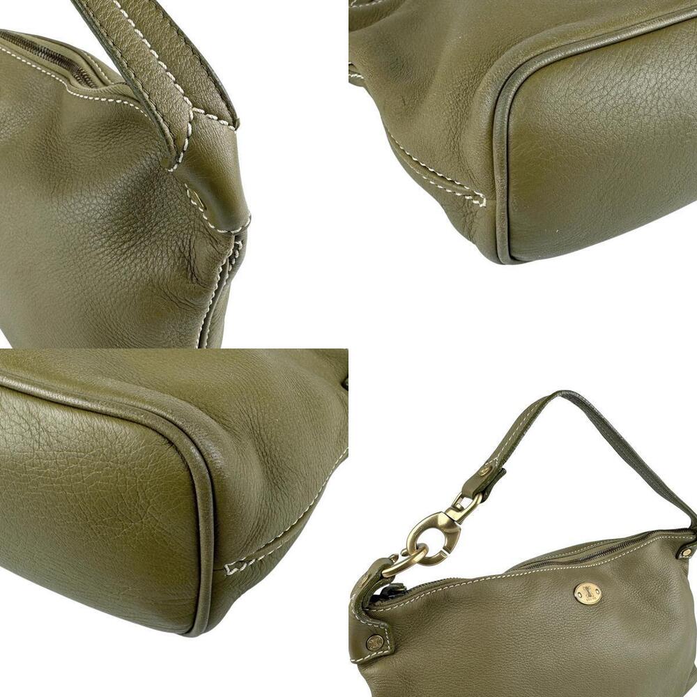 Celine Khaki Green Leather Handbag - Picture 4 of 4